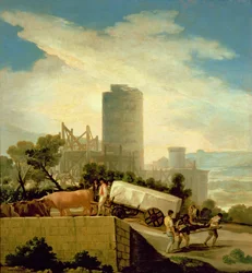 Trasporto di un blocco di pietra, 1786-87